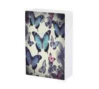 Bellissimo portasigarette a forma di farfalla, capacità 20, impermeabile, design a molla a scatto, portasigarette in plastica con apertura a ribalta e una mano, per donne/uomini