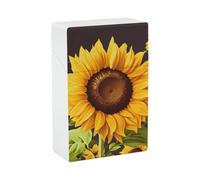 Bellissimo portasigarette a forma di girasole, portatile, leggero, da viaggio, impermeabile, in plastica, tascabile, per 20 sigarette