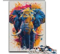 Bellissimo puzzle a forma di elefante da 2000 pezzi per adolescenti, adatto dai 14 anni in su, idee regalo per migliorare la memoria (70x100cm)