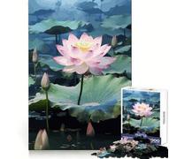 Bellissimo puzzle a forma di fiore di loto da 1000 pezzi per adolescenti, ideale per allenare la concentrazione, per un divertimento senza fine e per un regalo perfetto (38x52cm)