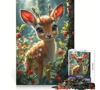 Bellissimo puzzle a forma di gazzella, 1000 pezzi, ideale per ragazzi, per un allenamento intelligente, un momento di relax e un taglio perfetto, perfetto come regalo di Natale (38x26cm)