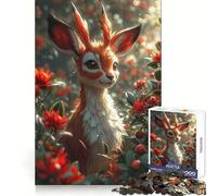 Bellissimo puzzle a forma di gazzella per adulti, 1000 pezzi da completare, esercizio intelligente, divertimento leggero, bordi precisi, regalo per le vacanze (50x75cm)