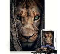 Bellissimo puzzle a forma di leonessa per adulti, 1000 pezzi, stimolante per la mente, facile da completare e rilassante, ideale come regalo di compleanno (38x26cm)