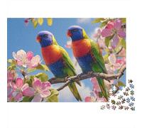 Bellissimo puzzle a forma di pappagallo, adatto ad adolescenti e adulti, divertente e molto impegnativo, 300 pezzi (40x28 cm)