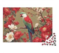 Bellissimo puzzle a forma di pappagallo. Un gioco altamente creativo con un alto livello di difficoltà, adatto ad adolescenti e adulti. 300 pezzi (40x28 cm).