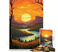 Bellissimo puzzle a tema foresta da 1000 pezzi per adolescenti, ideale per sviluppare le capacità mentali, favorire la calma e il relax Un regalo perfetto (38x26cm)