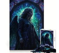 Bellissimo puzzle "Angelo della Morte Oscura" da 1000 pezzi per adolescenti, stimola la capacità di ragionamento, crea una serena evasione, ritagli precisi, regalo premuroso (38x26cm)
