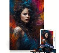 Bellissimo puzzle astratto raffigurante una donna, 1000 pezzi, ideale per stimolare l'intelletto e le abilità, perfetto per i momenti di relax Regalo significativo (38x26cm)