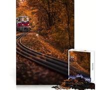 Bellissimo puzzle autunnale per adulti con foresta, 1000 pezzi, esercizio mentale, relax, taglio preciso, regalo per le vacanze (38x52cm)