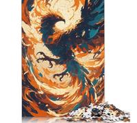 Bellissimo puzzle con aquila, immagini personalizzabili, puzzle in cartone riciclato al 100% per adulti e adolescenti, 1000 pezzi (75x50 cm)