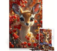 Bellissimo puzzle con gazzella in stile cartone animato, 1000 pezzi, per ragazzi Stimola la creatività, facilita il divertimento, presenta bordi precisi ed è un regalo di Natale (38x52cm)