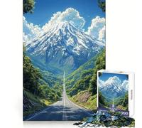 Bellissimo puzzle con illustrazione di una strada di montagna,1000 pezzi,ideale per ragazzi,stimola la capacità di pensiero,offre svago e divertimento,con bordi ben definiti ed è un regalo invernale