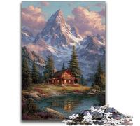 Bellissimo puzzle da 1000 pezzi a forma di baita per adulti, gioco educativo e sfida giocattolo, ideale come regalo per tutta la famiglia (38x26cm)