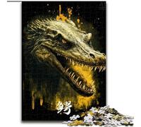 Bellissimo puzzle da 1000 pezzi a forma di coccodrillo per adulti e adolescenti, ideale come regalo per tutta la famiglia (50x75cm)