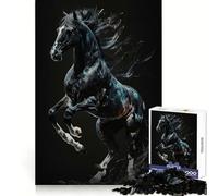 Bellissimo puzzle da 1000 pezzi con cavallo colorato per adulti, ideale per esercitarsi nella logica e dedicarsi al relax, con bordi netti e un regalo significativo (38x52cm)