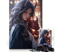 Bellissimo puzzle da 1000 pezzi con demone samurai per adulti, ideale per migliorare la memoria, favorire la calma e il relax Taglio laser Regalo di Natale unico (38x52cm)