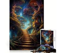Bellissimo puzzle da 1000 pezzi con dipinto di una biblioteca,ideale per adulti,per stimolare la memoria,alleviare lo stress,divertirsi con pezzi a incastro resistenti e creare un bel regalo (38x26cm)