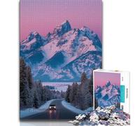 Bellissimo puzzle da 1000 pezzi con fiume di montagna per adolescenti, antistress, sfida difficile, migliora l'amore tra coppie, 50x75cm