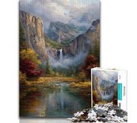 Bellissimo puzzle da 1000 pezzi con fiume di montagna per adolescenti, giocattolo educativo intellettuale decomprimente, regali di Babbo Natale segreto, 38x26cm
