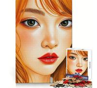 Bellissimo puzzle da 1000 pezzi con il volto di una donna asiatica, ideale per adolescenti Un'attività stimolante e rilassante, un regalo perfetto (50x75cm)