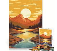Bellissimo puzzle da 1000 pezzi con montagna e valle, ideale per ragazzi Sviluppa le capacità logiche, rilassa la mente, divertente e sicuro Ottimo regalo (38x26cm)