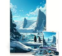 Bellissimo puzzle da 1000 pezzi con pinguini per ragazzi, ideale per ricordare con precisione i dettagli, per una fuga serena e uniforme, perfetto per Natale (38x26cm)