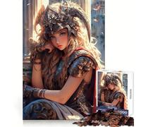 Bellissimo puzzle da 1000 pezzi con valchirie per adolescenti, ideale per sviluppare capacità di ragionamento, alleviare lo stress e divertirsi Taglio netto Il regalo perfetto (50x75cm)