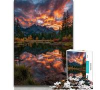 Bellissimo puzzle da 1000 pezzi "Fiume di montagna" per adulti e adolescenti, giocattolo educativo intellettuale decomprimente, regali di Babbo Natale segreto (75x50cm)