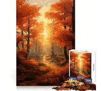 Bellissimo puzzle da 1000 pezzi "Foresta autunnale" per un pensiero rilassante e un passatempo tranquillo Bordi precisi Sorpresa festiva (38x26cm)
