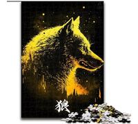Bellissimo puzzle da 1000 pezzi raffigurante un lupo, per adulti e ragazzi, Relax Games tutta la famiglia (26x38cm)