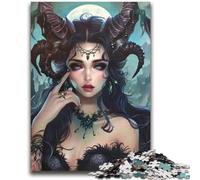 Bellissimo puzzle da 1000 pezzi raffigurante una donna demone con le ali, per adulti e adolescenti, un gioco stimolante, ideale come regalo per tutta la famiglia (38x52cm)