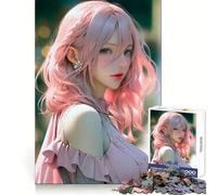 Bellissimo puzzle da 1000 pezzi raffigurante una fanciulla, ideale per adolescenti Migliora la memoria, regala momenti di relax e divertimento Taglio laser, regalo perfetto (38x26cm)