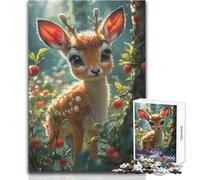 Bellissimo puzzle da 1000 pezzi raffigurante una gazzella, gioco di apprendimento per mettere in pratica le proprie abilità, regalo premuroso per momenti felici, dimensioni 38x26cm