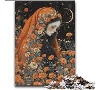 Bellissimo puzzle da 2000 pezzi "Ragazza con fiori" per adulti, regalo di Natale, gioco stimolante, ideale come regalo per tutta la famiglia (70x100cm)