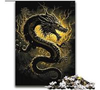 Bellissimo puzzle del drago dorato per adolescenti da 2000 pezzi, per età 14+, gioco, decorazione da parete, regali unici per compleanno e Natale (70x100cm)