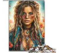 Bellissimo puzzle di angeli oscuri femminili per adulti e adolescenti,puzzle da 1000 pezzi,gioco stimolante e gioco per famiglie,collezione di artisti,belle arti per età dai 14 anni in su (50x75cm)