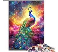 Bellissimo puzzle di pavone da 1000 pezzi per adulti, regalo di compleanno per trascorrere il tempo in casa, regali, arte murale per 14+ anni (26x38cm)