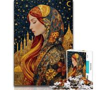 Bellissimo puzzle dipinto di donne per adolescenti 1000 pezzi, giocattolo educativo intellettuale decomprimente, regalo di compleanno, regali, arte murale 50x75cm
