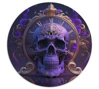 Bellissimo puzzle in cartone da 1000 pezzi raffigurante un teschio, regalo perfetto per la festa della mamma, compleanni e Natale, 67,5x67,5 cm.