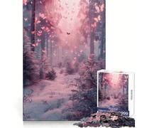 Bellissimo puzzle invernale con farfalla, 1000 pezzi, per adulti, ideale come regalo, per sviluppare la logica, per una fuga rilassante e un assemblaggio preciso, perfetto per Natale (38x52cm)