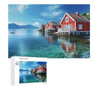 Bellissimo puzzle norvegese paesaggio per adulti attività familiari giochi decorazione casa puzzle 1000 PCS