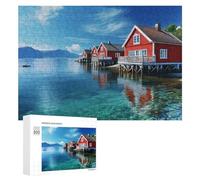 Bellissimo puzzle norvegese paesaggio per adulti attività familiari giochi decorazione casa puzzle 300 PCS