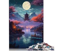 Bellissimo puzzle notturno sul lago da 1500 pezzi, rompicapo per risolvere problemi per bambini adulti, 1500 pezzi (85x57 cm)