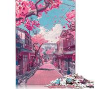 Bellissimo puzzle pastello del villaggio per adulti, puzzle impegnativi e stimolanti per uomini e donne, 520 pezzi (52x38 cm)