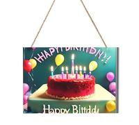 Bellissimo quadro rettangolare con scritta "Happy Birthday". 20,3 x 30,5 cm. Elegante decorazione da parete moderna per la casa per migliorare il tuo spazio.