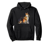 Bellissimo Ritratto ad Acquerello Shiba Inu Felpa con Cappuccio