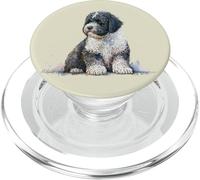 Bellissimo ritratto di cani d'acqua portoghesi acquerello PopSockets PopGrip per MagSafe