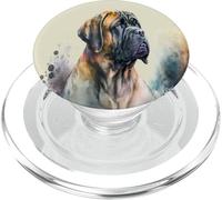 Bellissimo ritratto di mastino ad acquerello PopSockets PopGrip per MagSafe