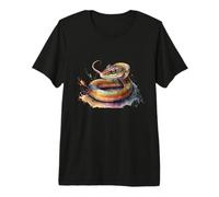 Bellissimo Ritratto di Serpente ad Acquerello Maglietta Premium