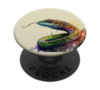 Bellissimo ritratto di serpente ad acquerello PopSockets PopGrip Adesivo